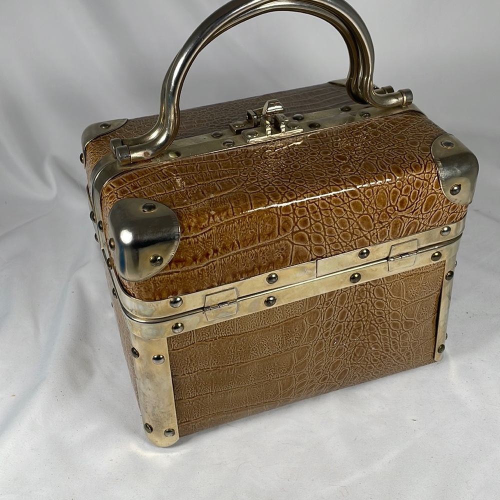 Italian Train Case Box Purse Vintage Gem